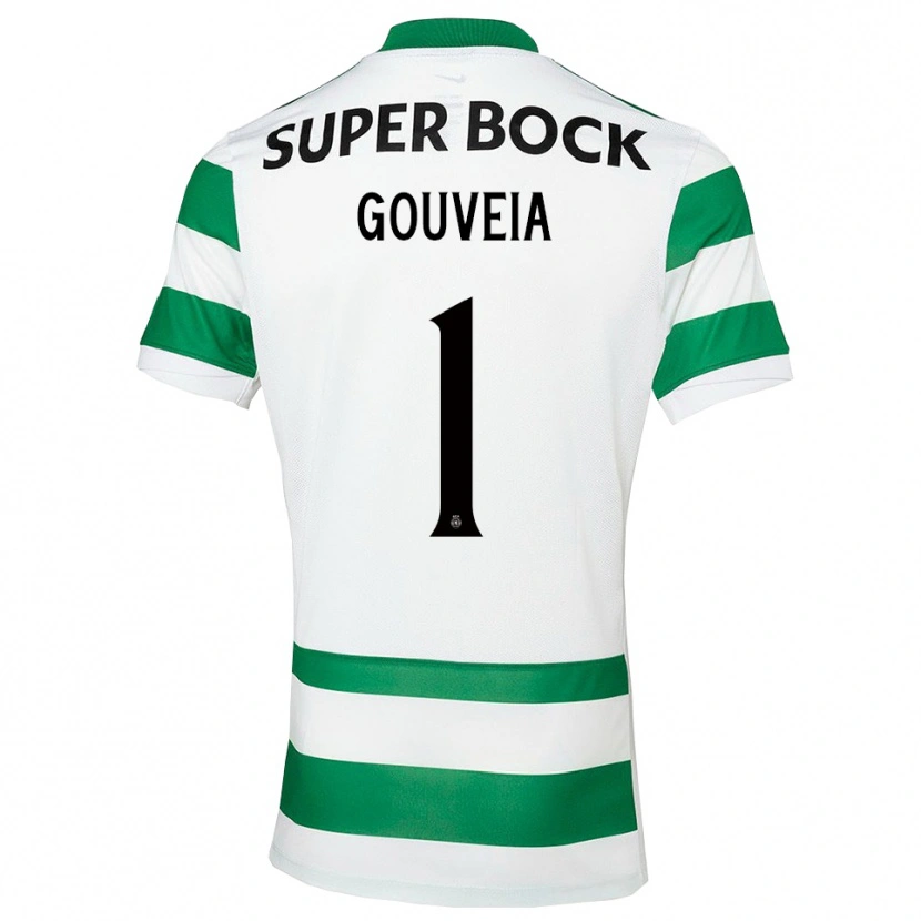 Danxen Dzieci Miguel Gouveia #1 Zielono-Biały Domowa Koszulka 2025/26 Koszulki Klubowe