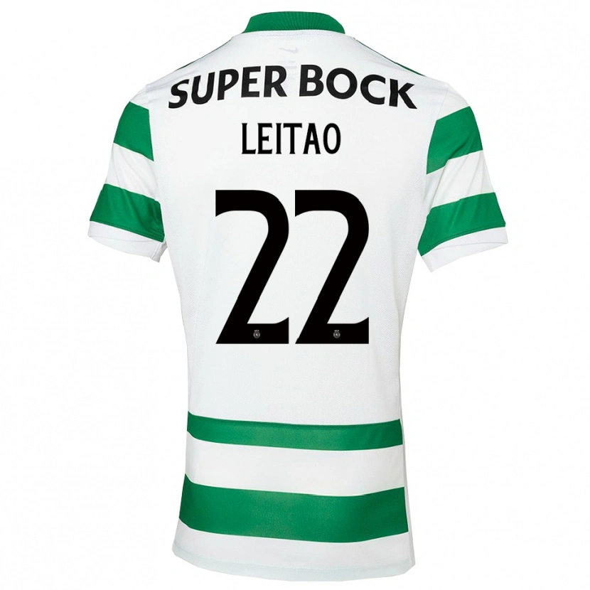 Danxen Dzieci Tiago Leitão #22 Zielono-Biały Domowa Koszulka 2025/26 Koszulki Klubowe