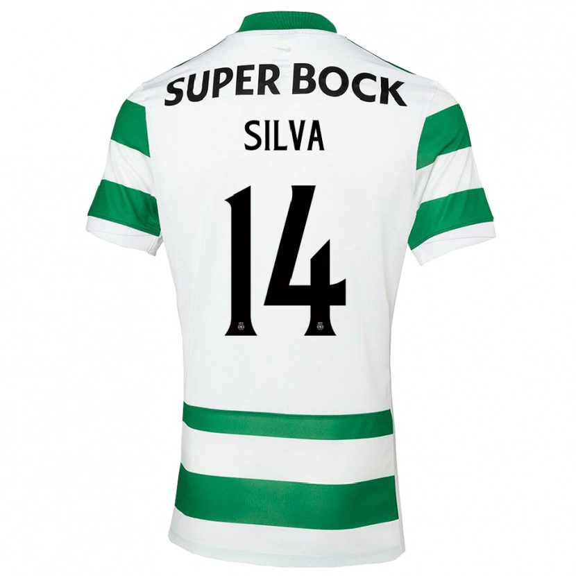 Danxen Dzieci Guilherme Silva #14 Zielono-Biały Domowa Koszulka 2025/26 Koszulki Klubowe