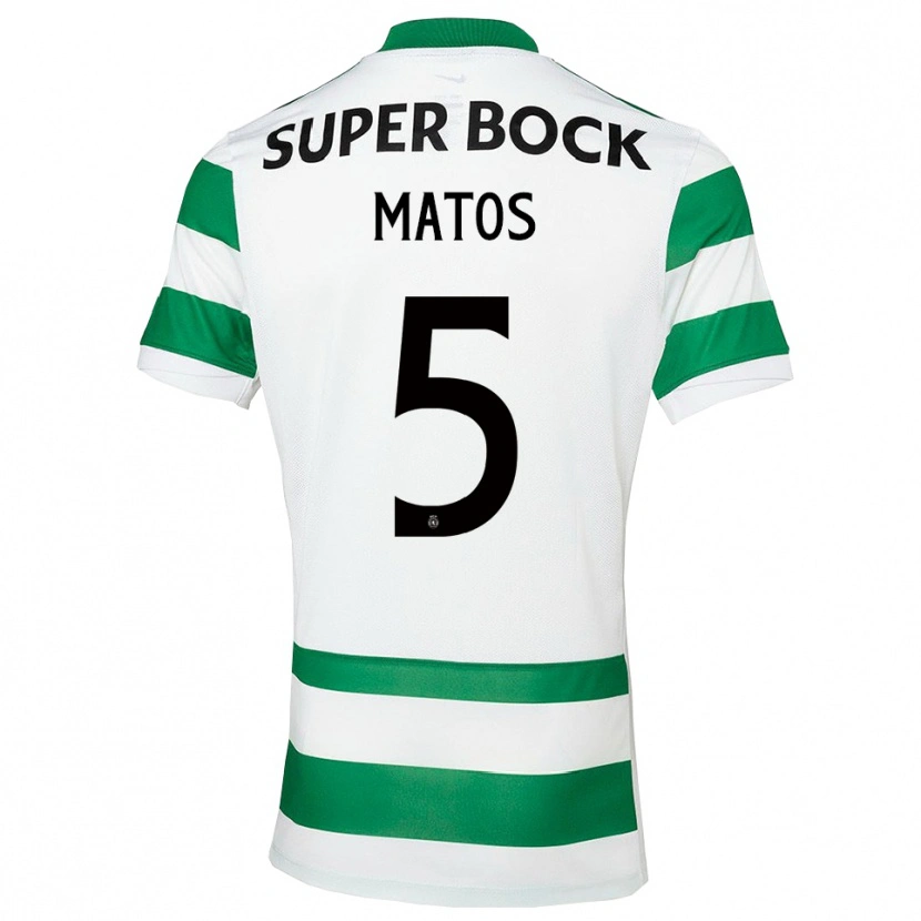 Danxen Dzieci Sérgio Matos #5 Zielono-Biały Domowa Koszulka 2025/26 Koszulki Klubowe
