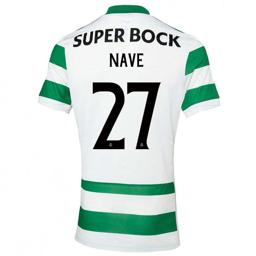 Danxen Dzieci Matilde Nave #27 Zielono-Biały Domowa Koszulka 2025/26 Koszulki Klubowe