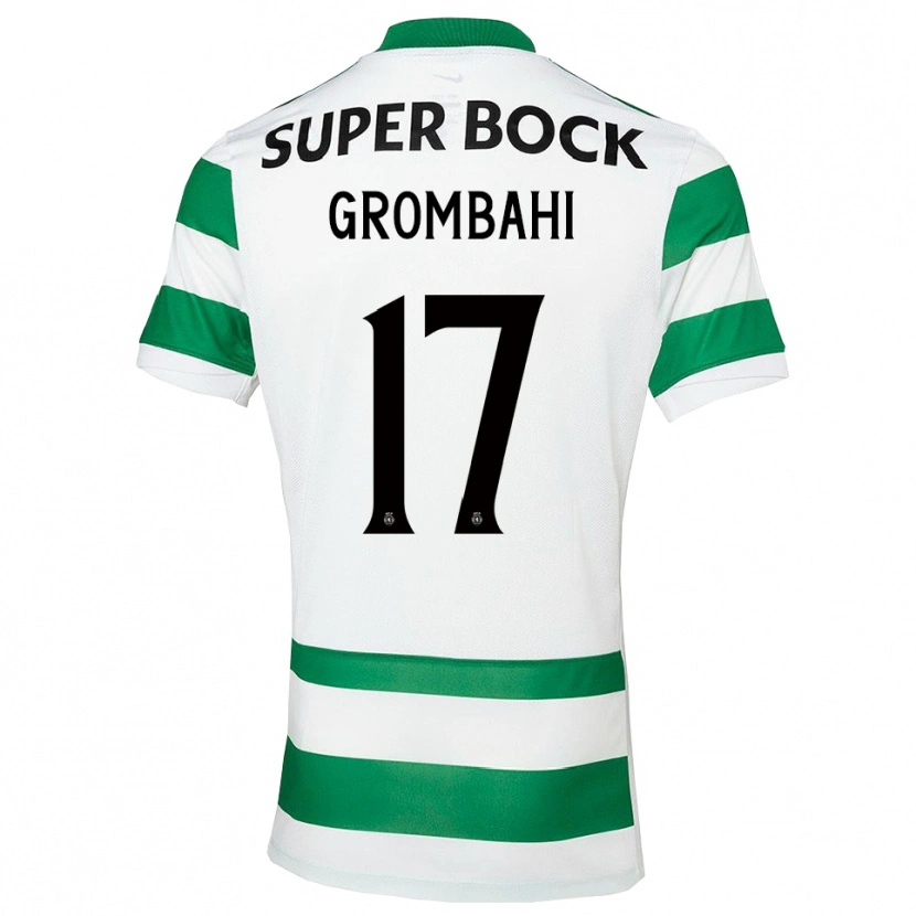 Danxen Dzieci Chris Grombahi #17 Zielono-Biały Domowa Koszulka 2025/26 Koszulki Klubowe
