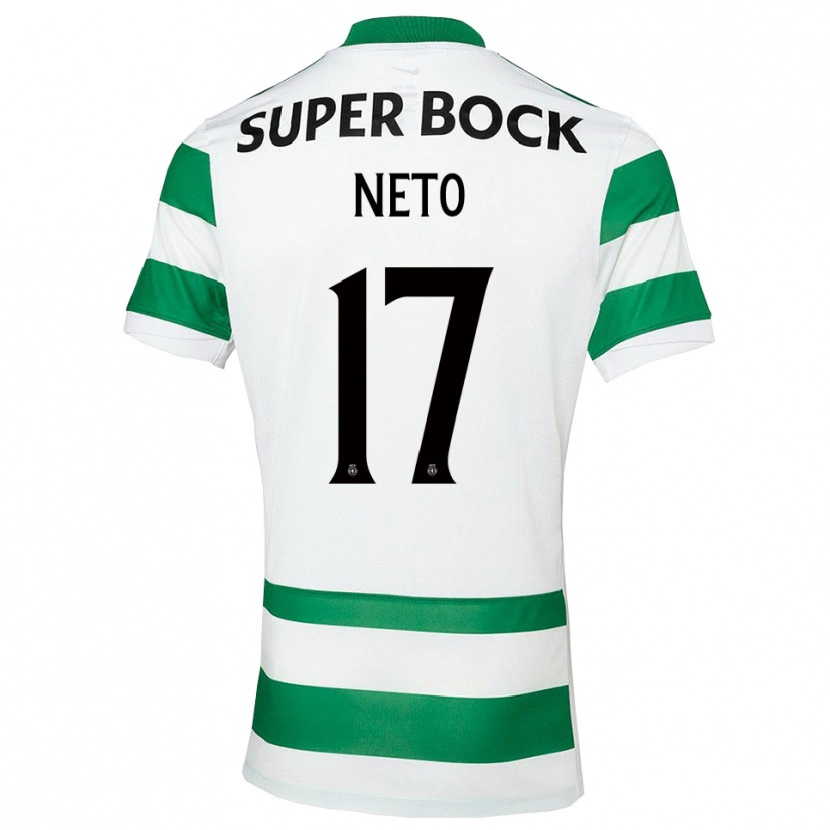 Danxen Dzieci Cláudia Neto #17 Zielono-Biały Domowa Koszulka 2025/26 Koszulki Klubowe