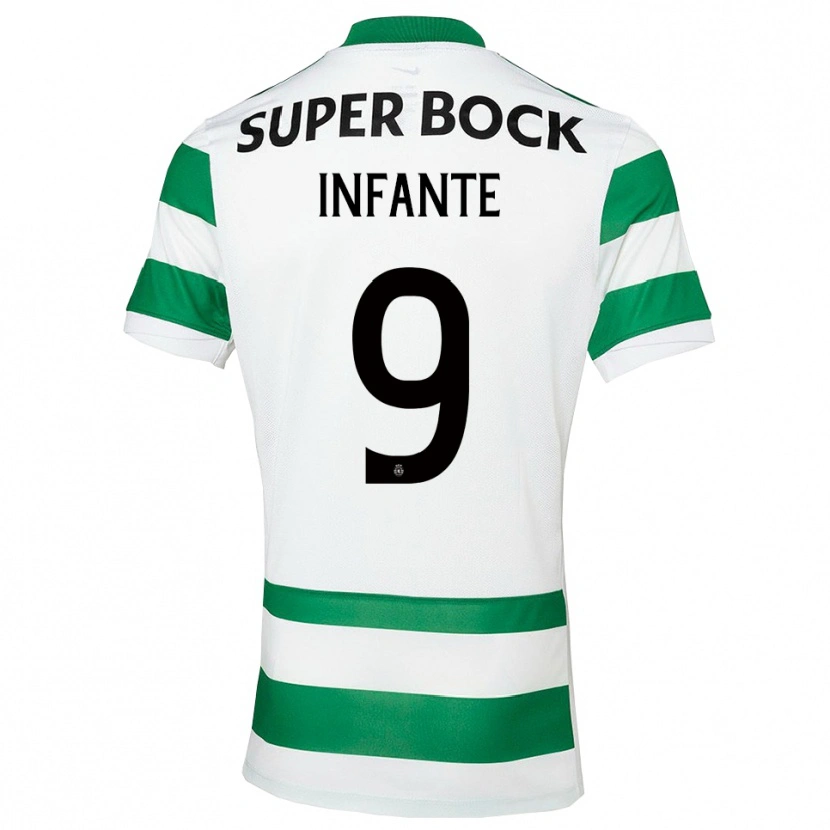 Danxen Dzieci João Infante #9 Zielono-Biały Domowa Koszulka 2025/26 Koszulki Klubowe