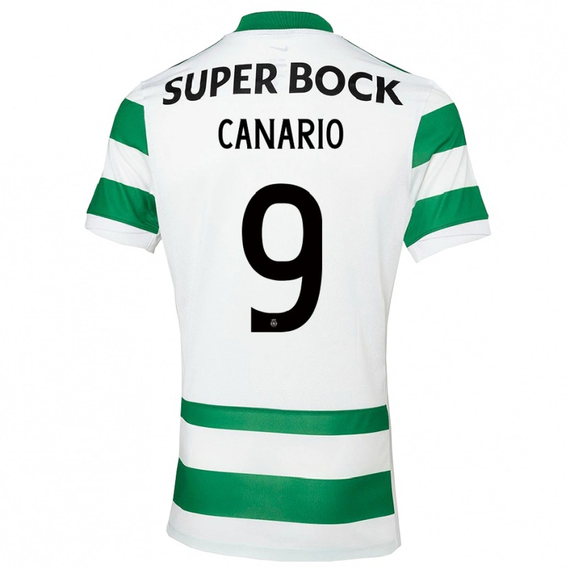 Danxen Dzieci Francisco Canário #9 Zielono-Biały Domowa Koszulka 2025/26 Koszulki Klubowe