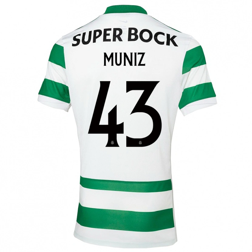 Danxen Dzieci João Muniz #43 Zielono-Biały Domowa Koszulka 2025/26 Koszulki Klubowe