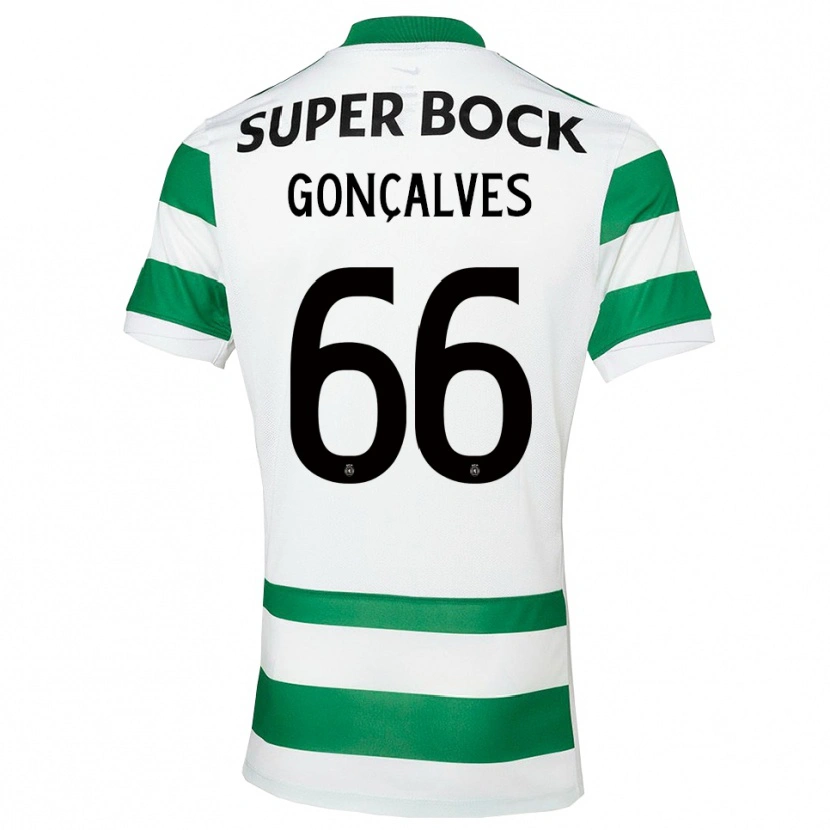 Danxen Dzieci Iara Gonçalves #66 Zielono-Biały Domowa Koszulka 2025/26 Koszulki Klubowe