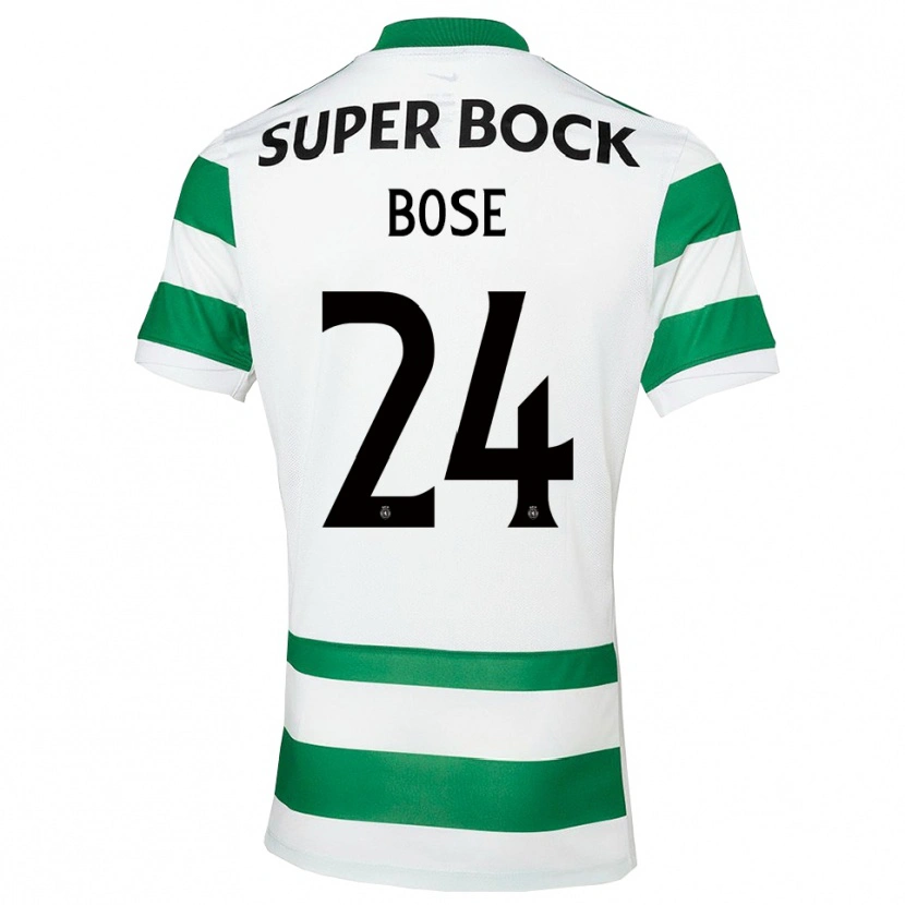 Danxen Dzieci Ria Bose #24 Zielono-Biały Domowa Koszulka 2025/26 Koszulki Klubowe