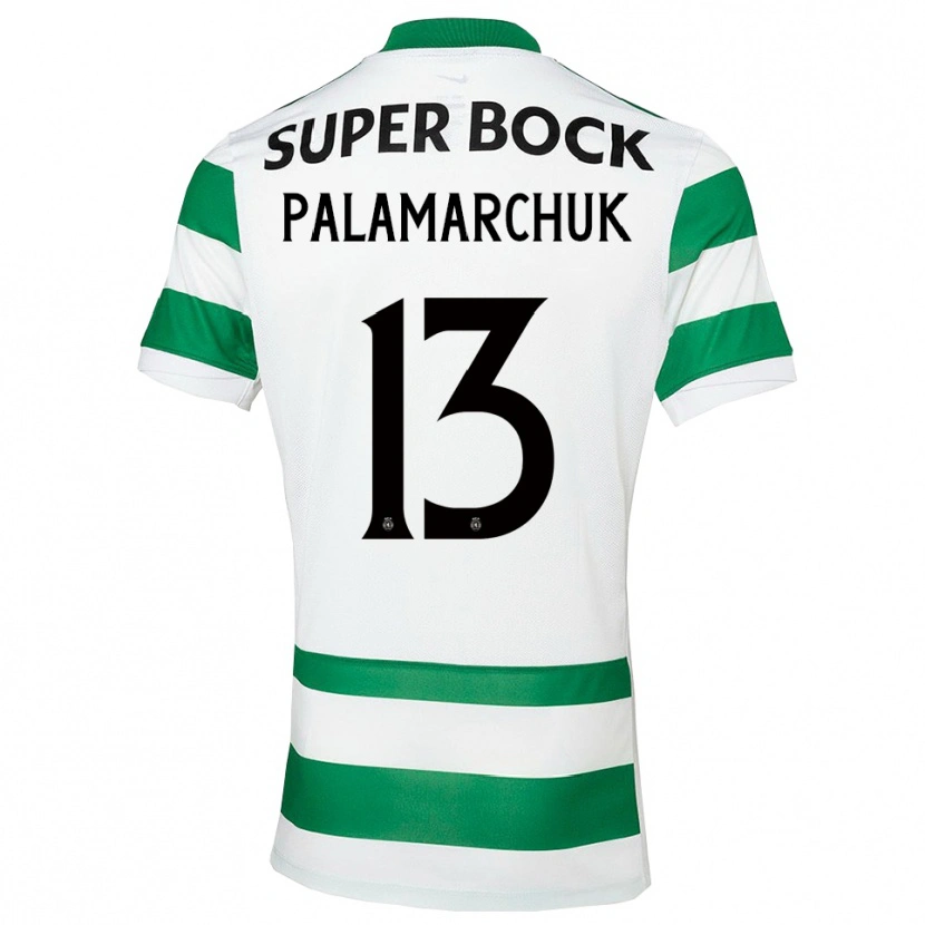 Danxen Dzieci Cristiano Vitaly Palamarchuk #13 Zielono-Biały Domowa Koszulka 2025/26 Koszulki Klubowe
