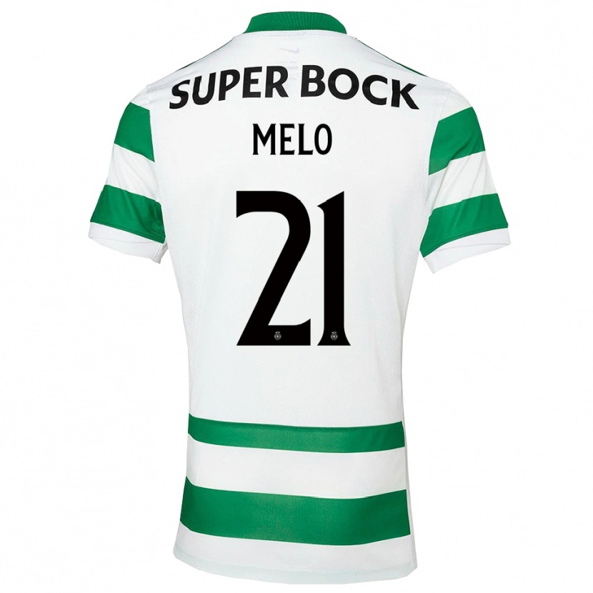 Danxen Dzieci Gabriel Melo #21 Zielono-Biały Domowa Koszulka 2025/26 Koszulki Klubowe