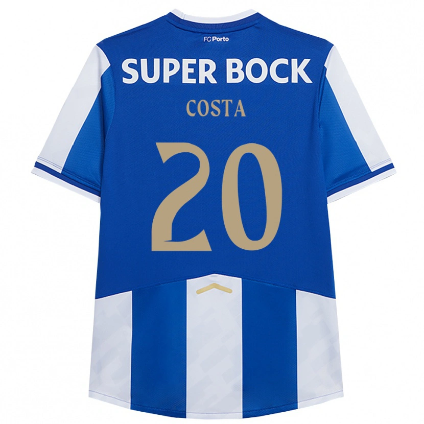 Danxen Dzieci Alberto Costa #20 Niebiesko-Biały Domowa Koszulka 2025/26 Koszulki Klubowe