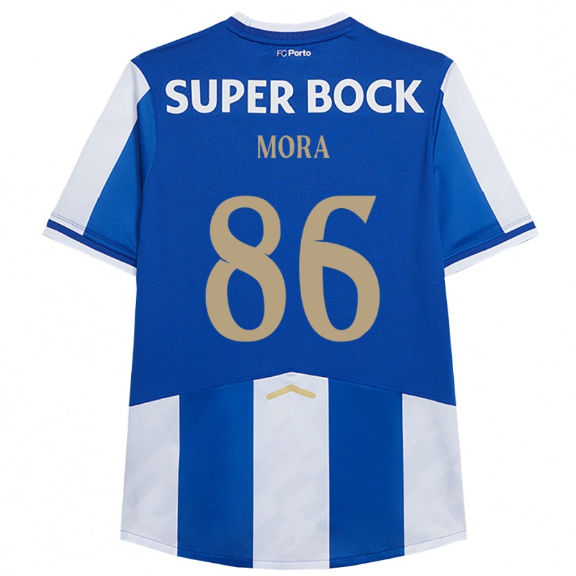 Danxen Dzieci Rodrigo Mora #86 Niebiesko-Biały Domowa Koszulka 2025/26 Koszulki Klubowe