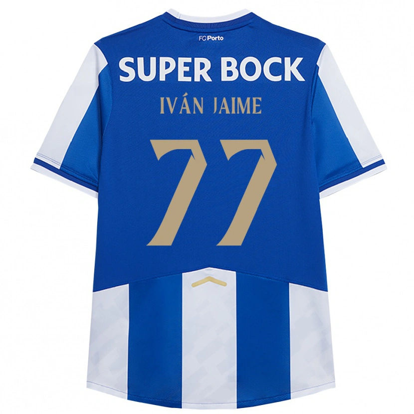 Danxen Dzieci Iván Jaime #77 Niebiesko-Biały Domowa Koszulka 2025/26 Koszulki Klubowe