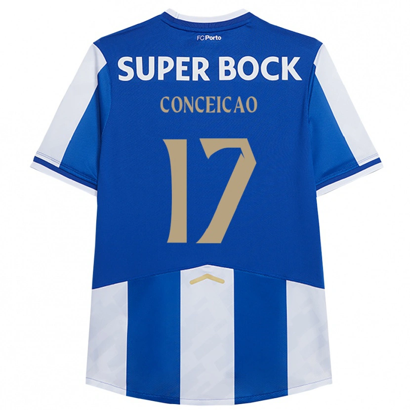 Danxen Dzieci Rodrigo Conceicao #17 Niebiesko-Biały Domowa Koszulka 2025/26 Koszulki Klubowe
