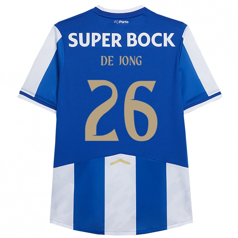 Danxen Dzieci Luuk De Jong #26 Niebiesko-Biały Domowa Koszulka 2025/26 Koszulki Klubowe