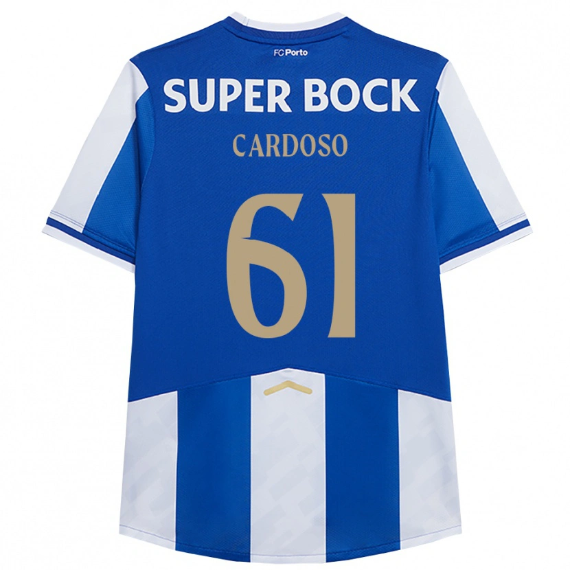 Danxen Dzieci Ivan Cardoso #61 Niebiesko-Biały Domowa Koszulka 2025/26 Koszulki Klubowe