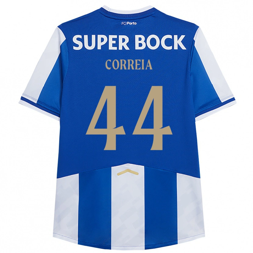 Danxen Dzieci Romain Correia #44 Niebiesko-Biały Domowa Koszulka 2025/26 Koszulki Klubowe