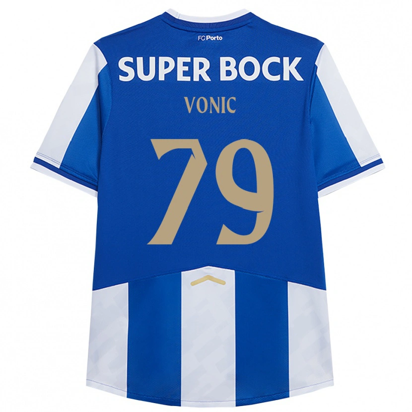 Danxen Dzieci Leonardo Vonic #79 Niebiesko-Biały Domowa Koszulka 2025/26 Koszulki Klubowe