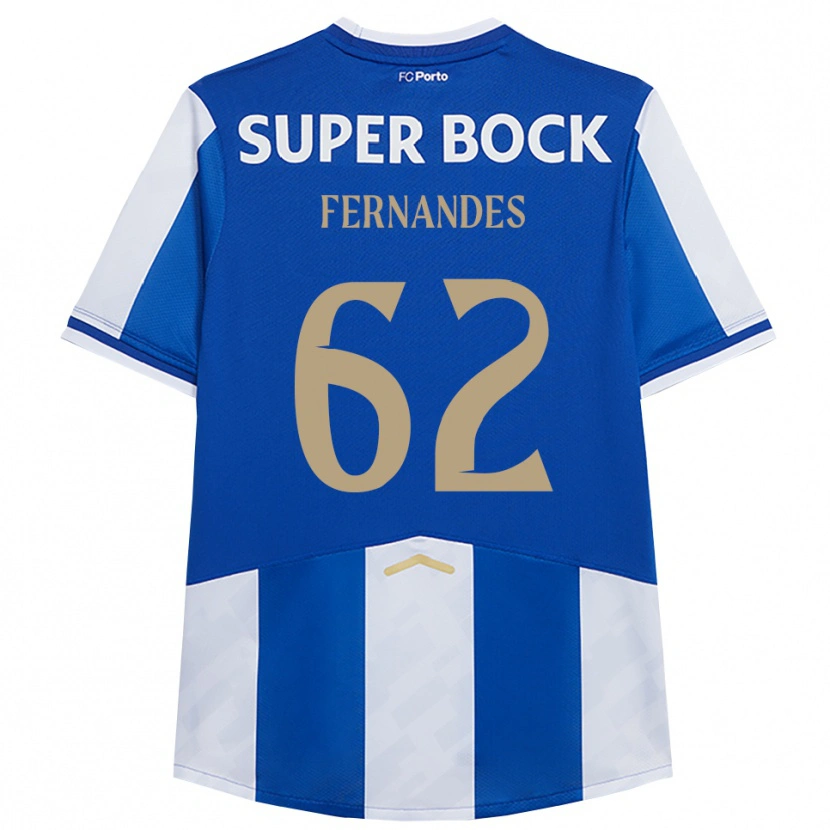 Danxen Dzieci Rodrigo Fernandes #62 Niebiesko-Biały Domowa Koszulka 2025/26 Koszulki Klubowe