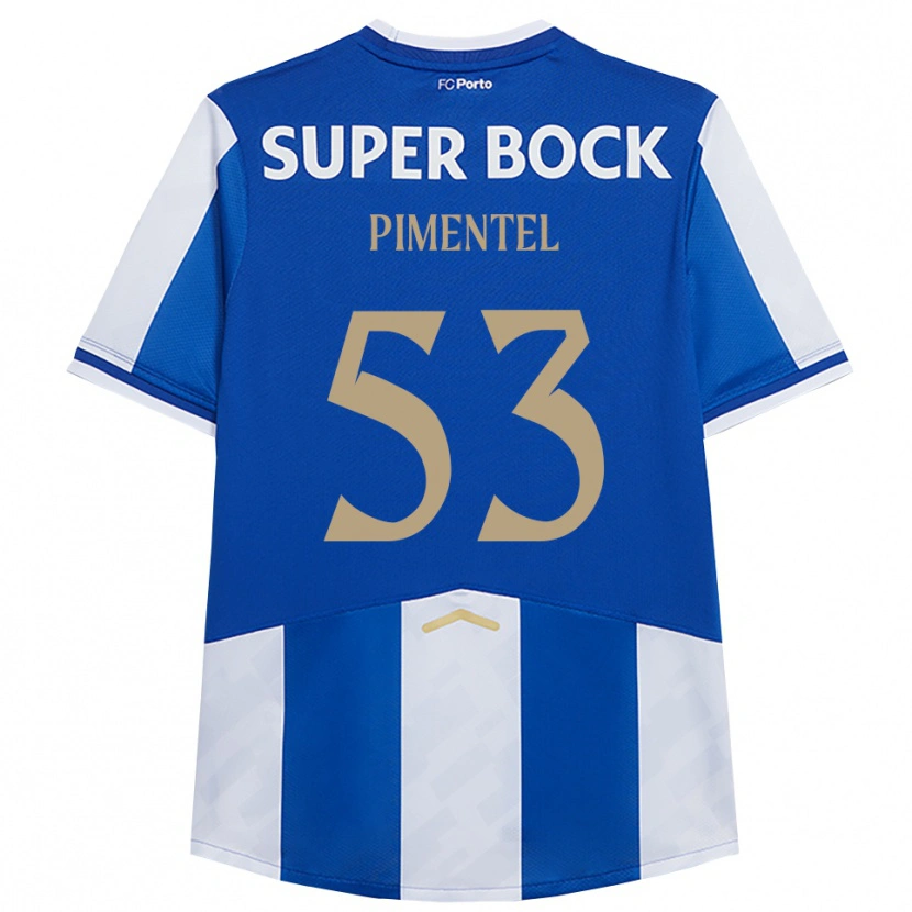 Danxen Dzieci Eric Pimentel #53 Niebiesko-Biały Domowa Koszulka 2025/26 Koszulki Klubowe