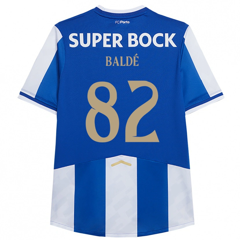 Danxen Dzieci Alfa Baldé #82 Niebiesko-Biały Domowa Koszulka 2025/26 Koszulki Klubowe