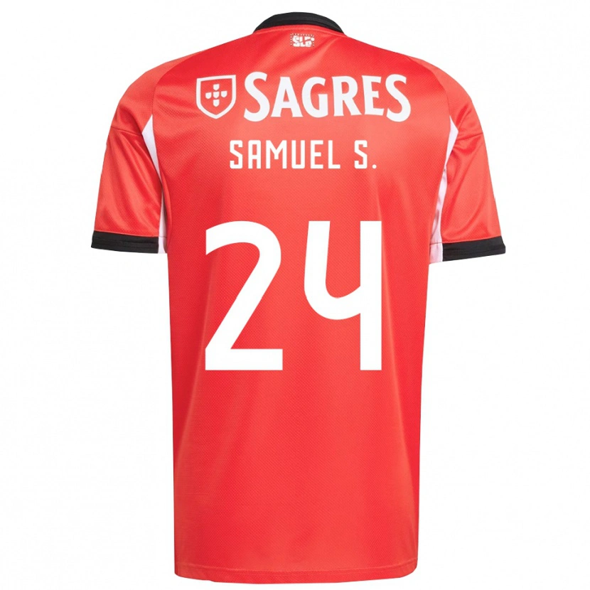 Danxen Dzieci Samuel Soares #24 Czerwono-Biały Domowa Koszulka 2025/26 Koszulki Klubowe