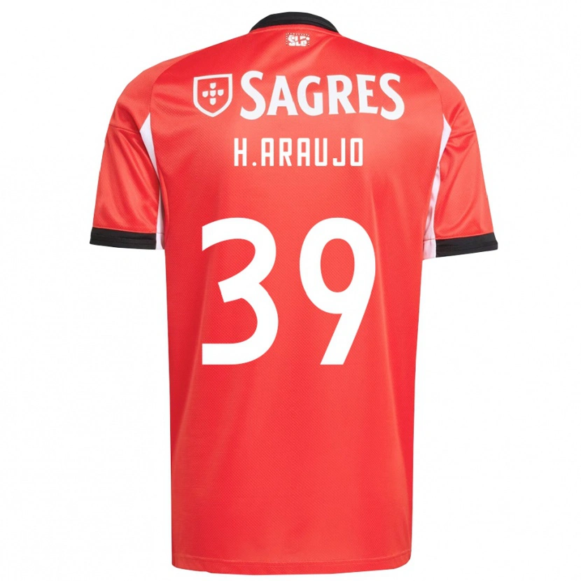 Danxen Dzieci Henrique Araújo #39 Czerwono-Biały Domowa Koszulka 2025/26 Koszulki Klubowe