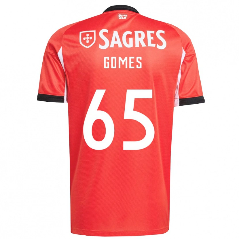 Danxen Dzieci André Gomes #65 Czerwono-Biały Domowa Koszulka 2025/26 Koszulki Klubowe