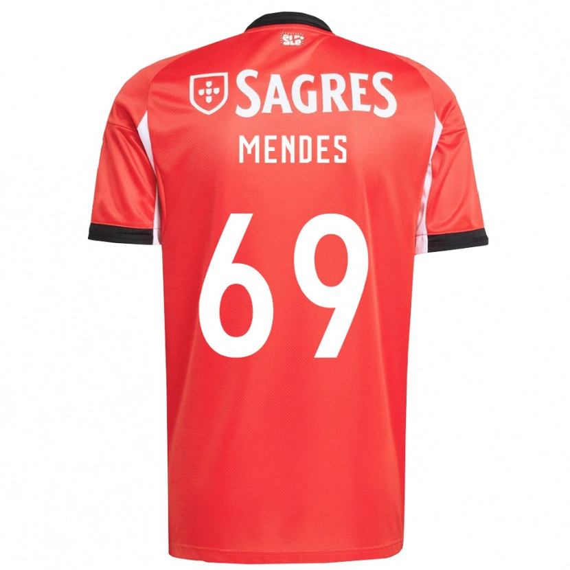 Danxen Dzieci Vladimir Mendes #69 Czerwono-Biały Domowa Koszulka 2025/26 Koszulki Klubowe