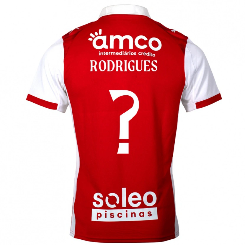 Danxen Dzieci David Rodrigues #0 Czerwono-Biały Domowa Koszulka 2025/26 Koszulki Klubowe