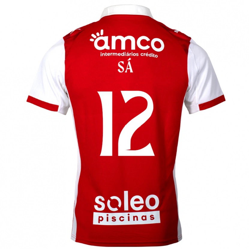 Danxen Dzieci Tiago Sá #12 Czerwono-Biały Domowa Koszulka 2025/26 Koszulki Klubowe