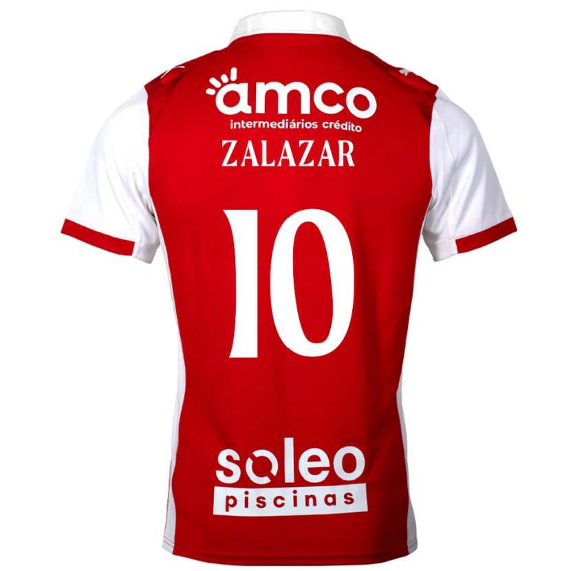Danxen Dzieci Rodrigo Zalazar #10 Czerwono-Biały Domowa Koszulka 2025/26 Koszulki Klubowe