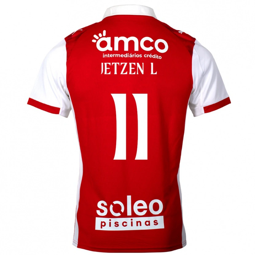 Danxen Dzieci Jetzen Lopez #11 Czerwono-Biały Domowa Koszulka 2025/26 Koszulki Klubowe