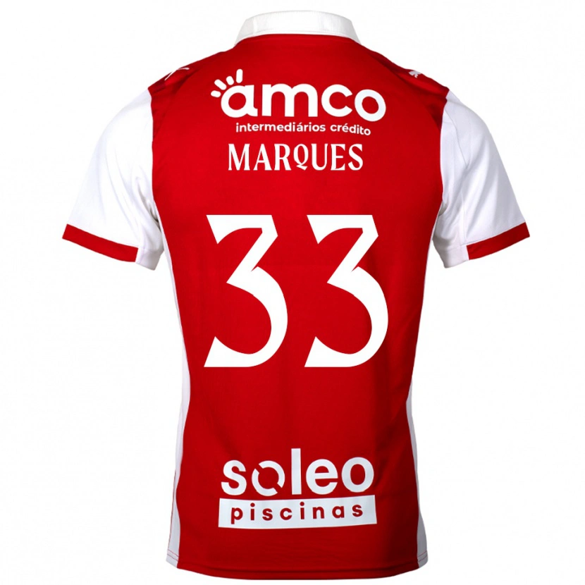 Danxen Dzieci João Marques #33 Czerwono-Biały Domowa Koszulka 2025/26 Koszulki Klubowe