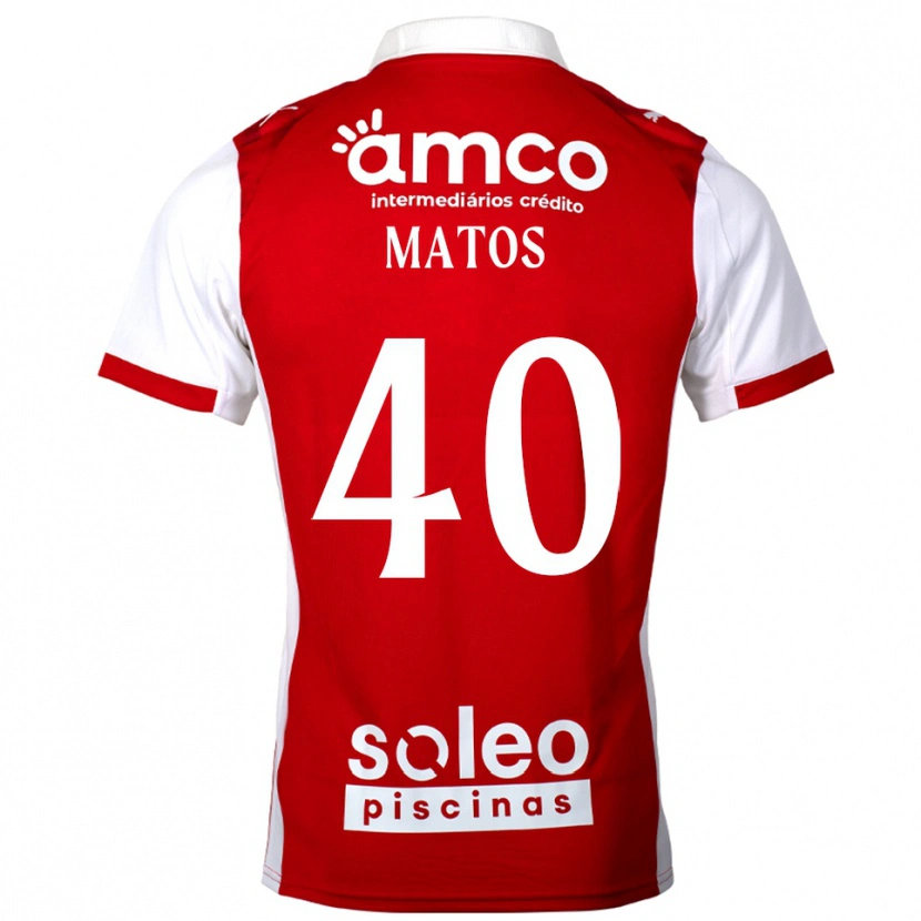 Danxen Dzieci João Matos #40 Czerwono-Biały Domowa Koszulka 2025/26 Koszulki Klubowe