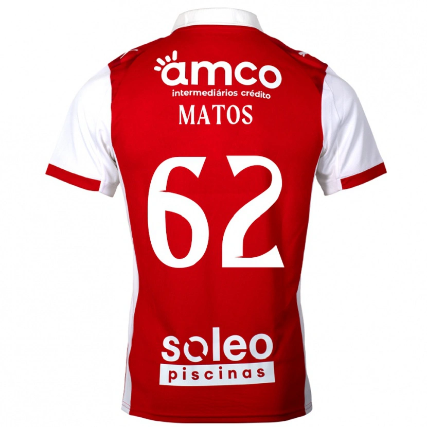 Danxen Dzieci Nuno Matos #62 Czerwono-Biały Domowa Koszulka 2025/26 Koszulki Klubowe