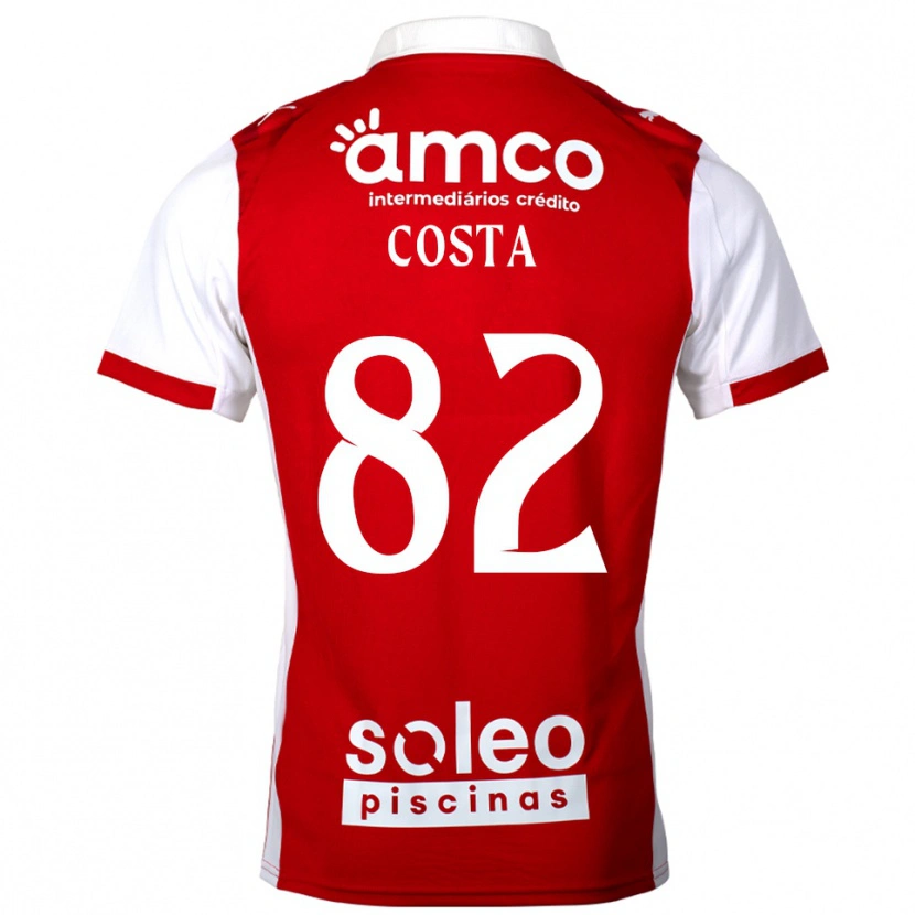 Danxen Dzieci Gui Costa #82 Czerwono-Biały Domowa Koszulka 2025/26 Koszulki Klubowe