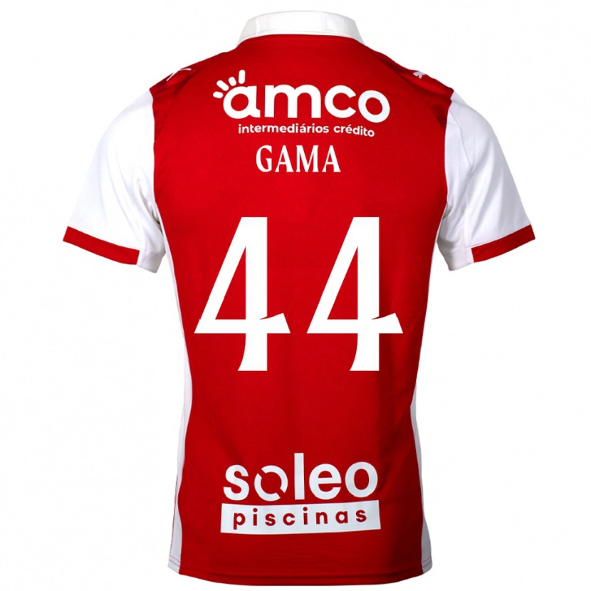 Danxen Dzieci Dinis Gama #44 Czerwono-Biały Domowa Koszulka 2025/26 Koszulki Klubowe