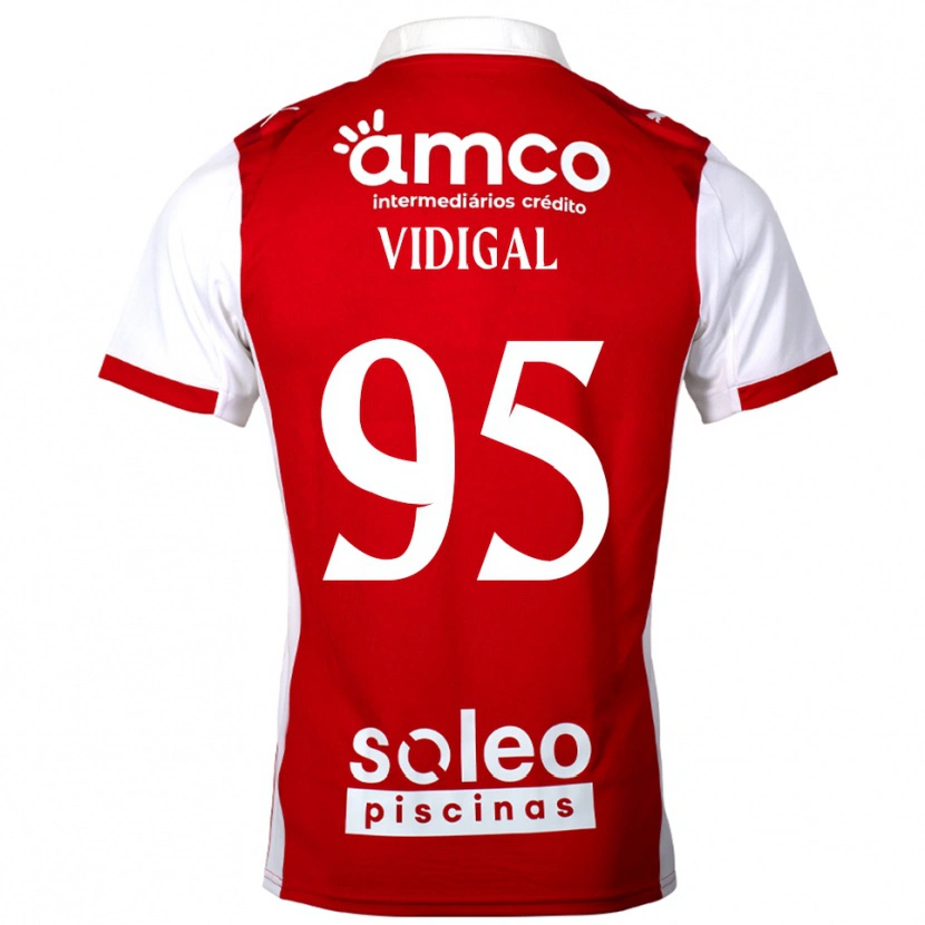 Danxen Dzieci Sandro Vidigal #95 Czerwono-Biały Domowa Koszulka 2025/26 Koszulki Klubowe
