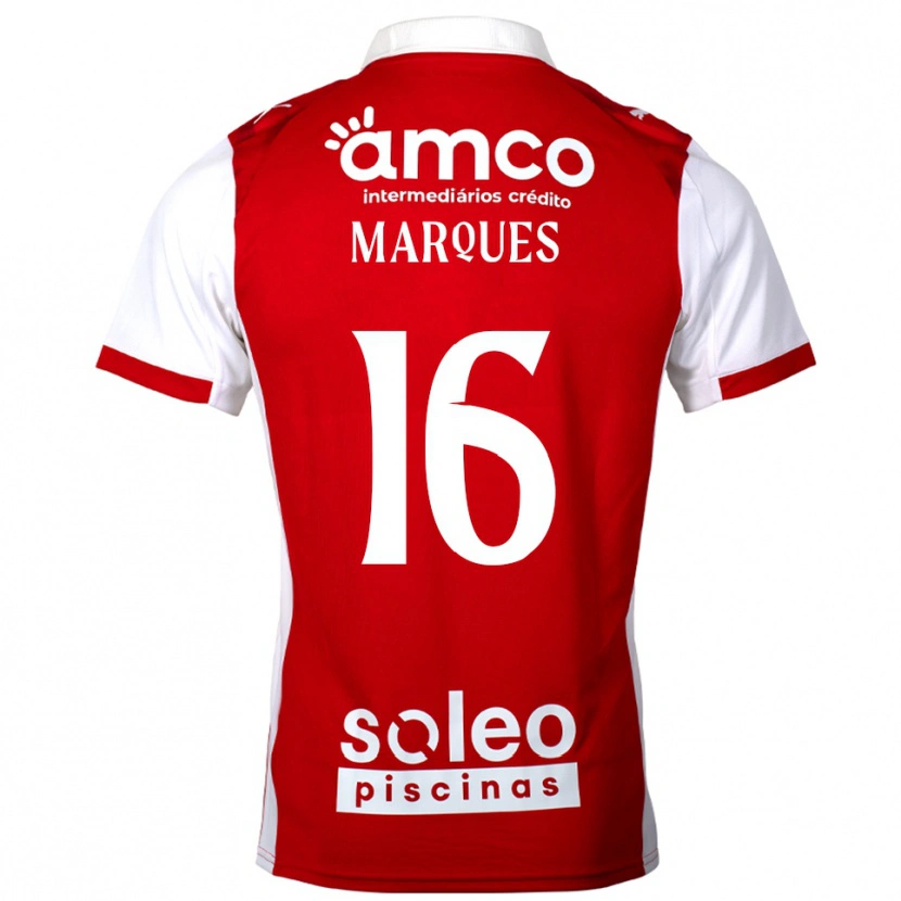 Danxen Dzieci Rodrigo Marques #16 Czerwono-Biały Domowa Koszulka 2025/26 Koszulki Klubowe