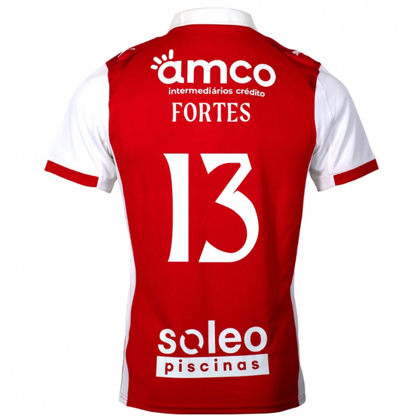 Danxen Dzieci Melany Fortes #13 Czerwono-Biały Domowa Koszulka 2025/26 Koszulki Klubowe