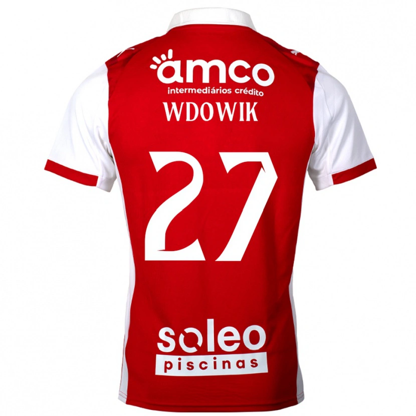 Danxen Dzieci Bartlomiej Wdowik #27 Czerwono-Biały Domowa Koszulka 2025/26 Koszulki Klubowe