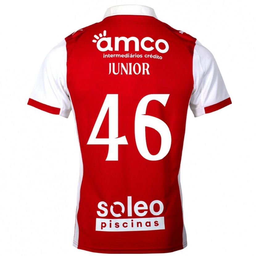 Danxen Dzieci Mário Junior #46 Czerwono-Biały Domowa Koszulka 2025/26 Koszulki Klubowe