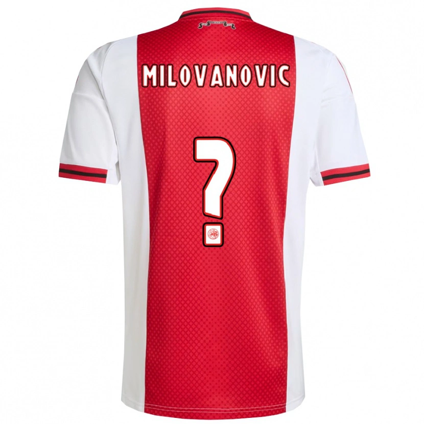 Danxen Dzieci Mateja Milovanovic #0 Czerwono-Biały Domowa Koszulka 2025/26 Koszulki Klubowe