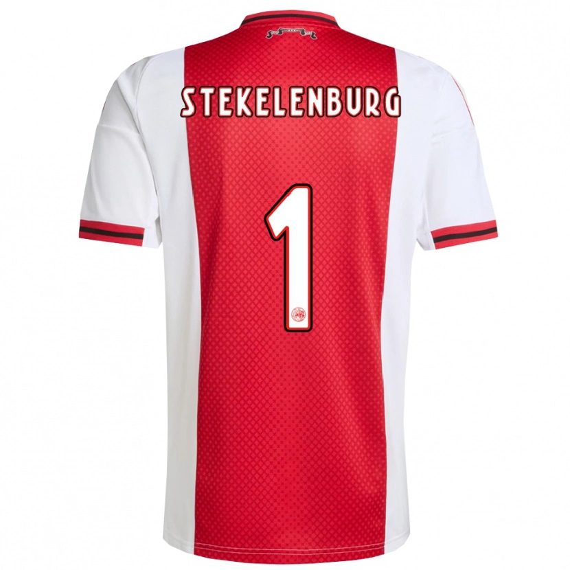 Danxen Dzieci Maarten Stekelenburg #1 Czerwono-Biały Domowa Koszulka 2025/26 Koszulki Klubowe