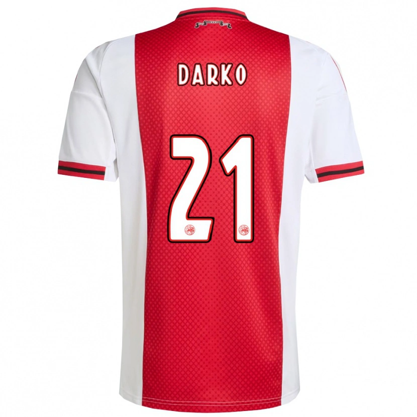 Danxen Dzieci Denzel Darko #21 Czerwono-Biały Domowa Koszulka 2025/26 Koszulki Klubowe
