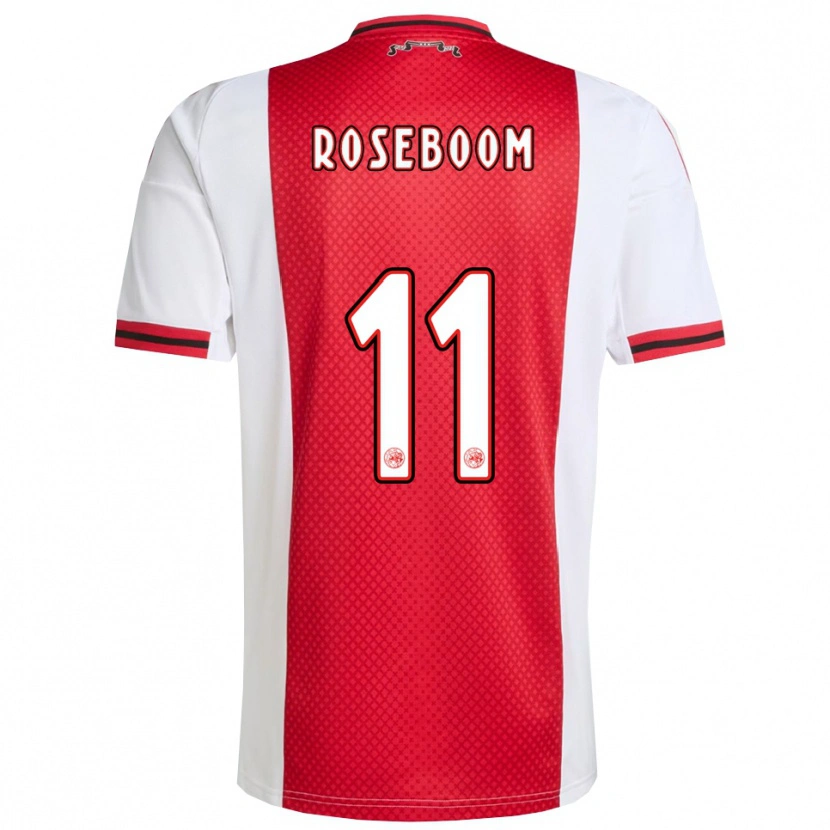 Danxen Dzieci Youri Roseboom #11 Czerwono-Biały Domowa Koszulka 2025/26 Koszulki Klubowe