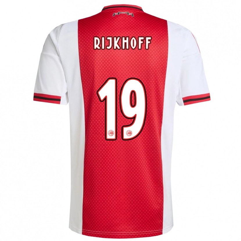 Danxen Dzieci Julian Rijkhoff #19 Czerwono-Biały Domowa Koszulka 2025/26 Koszulki Klubowe