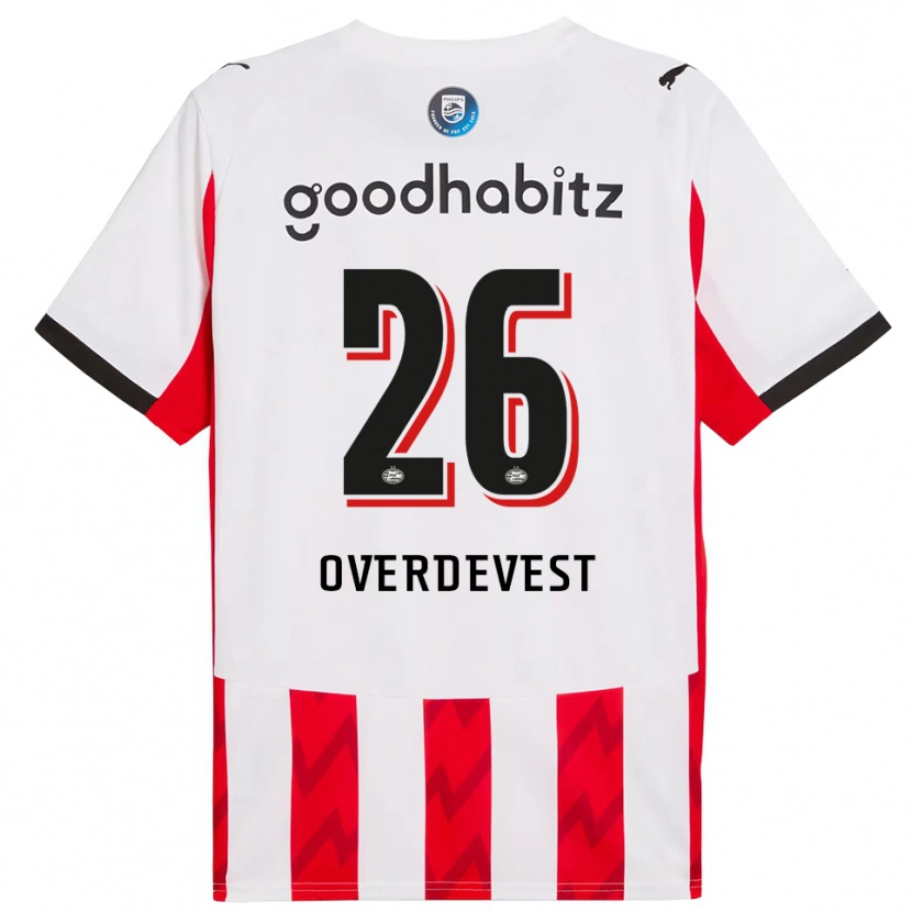 Danxen Dzieci Marco Overdevest #26 Czerwono-Biały Domowa Koszulka 2025/26 Koszulki Klubowe