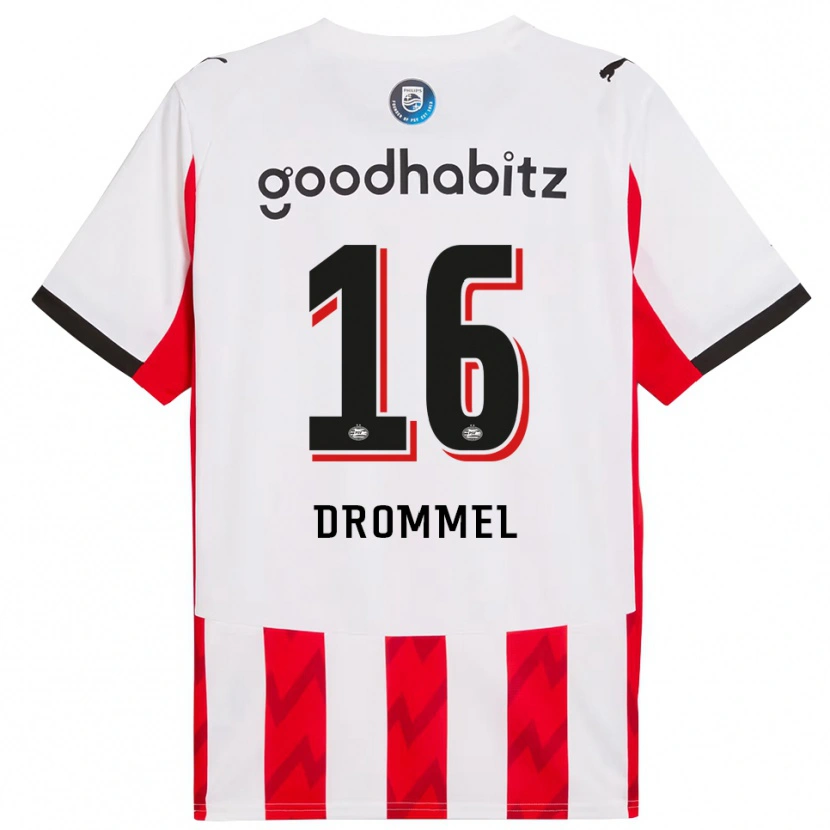 Danxen Dzieci Joel Drommel #16 Czerwono-Biały Domowa Koszulka 2025/26 Koszulki Klubowe
